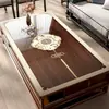 Nuevo Mantel de Mesa Estilo Chino Vidrio Blando Transparente de PVC para Mesa de Café de Sala de Estar, Mantel Protector Impermeable, Resistente al Aceite, Resistente al Calor con un Acabado de Alta Gama
