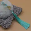 Abanico Xiangfei de 12 cm con Borla Verde, Abanico de Borla de Mariposa con Borlas Colgantes, Accesorio de Ropa Han de Estilo Antiguo, Sobre de Cheongsam de Estilo Étnico