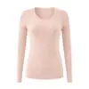 Camiseta interior de algodón puro para mujer, grado A, 280 g/m², cuello redondo, engrosada, forro polar suave, cepillada por ambos lados, antibacteriana, para usar en otoño, solo la parte superior