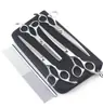 Set de Tijeras de Mango de Color de 7.0 pulgadas con Mango Dividido, Set de 4 Tijeras para Aseo de Mascotas, Set de Tijeras Rectas