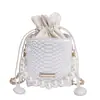 Nova Bolsa de Mão com Pérolas para Mulheres, Nova Bolsa de Ombro Transversal Estilo Inverno, Bolsa Saco Elegante e Versátil