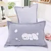 Funda de almohada de algodón puro con botones a presión, una sola pieza, adecuada para almohadas de jardín de infancia y de estudiante, 35* Algodón de gasa para niños