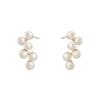 Brincos de pérolas de uva pequena 925 brincos de prata agulha francesa temperamento simples de alta classe nicho feminino diário all-match elegante