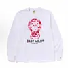 Suministro transfronterizo, venta al por mayor de comercio exterior, camiseta de manga larga de marca de moda BAPE con cabeza de mono, top pesado de tiburón, camiseta interior