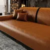 Cojín de sofá de cuero moderno de lujo ligero para verano, impermeable, resistente al desgaste, resistente a los arañazos de gato, apto para todas las estaciones, cojín de asiento antideslizante para sofá de sala de estar