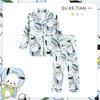 Pijamas de manga larga para niñas, primavera y otoño, 2024