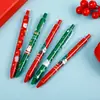 Caneta gel de apertar de Natal Caneta gel de apertar de Natal Caneta gel de apertar de loja de papelaria Caneta de tinta preta Caneta gel para atacado