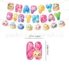 Brinquedos Squishy em Formato de Pão Transfronteiriços Decorações para Festa de Aniversário Faixa Topper de Bolo Conjunto de Fundo com Balões