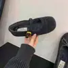Zapatos de algodón con felpa para mujer, boca poco profunda, nuevos, de una tira, planos, estilo francés, con hebilla, Mary Janes, punta cuadrada, Otoño/Invierno 2026