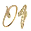 Distrito Lu Joyería de Moda Transfronteriza Ojo Verde Geometría Serpiente Pequeña Pulsera Abierta Pulsera de Circonita Micro Venta al por Mayor de Fábrica