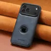Adecuado para iPhone18Promax Carga Inalámbrica Magsafe Funda de Cuero para Teléfono Móvil Soporte para Coche Cubierta Protectora Magnética