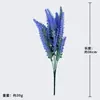 Lavanda artificial flocada e espigas de trigo, novas plantas plásticas de vaso transfronteiriças para decoração de jardim, plantas verdes artificiais atacado do fabricante