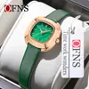 Reloj de Cuarzo Estilo O'Fani Estilo Pequeño Fragante Impermeable Simple Color Mágico Fritillaria Reloj Cuadrado Pequeño Correa de Lujo Ligero Reloj para Mujer