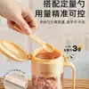 Frasco de condimento sellado a prueba de humedad Botella de condimento de vidrio con cuchara Cocina Hogar Caja de condimento de sal Tarro de sal de condimento Tarro sellado