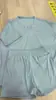 2025 Verano Europeo y Americano Amazon Comercio Exterior Moda Casual Color Sólido Holgado Cuello en V Traje de Mujer Primavera Nuevo Estilo