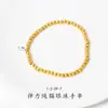 Retención de color a largo plazo fuerte oro de 24k ojos de gato accesorios DIY pulsera pulsera collar cuentas sueltas cuentas redondas con cuentas para mujer