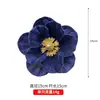 Terciopelo Polvo Dorado Flor de Navidad Magnolia de Cinco Pétalos Flor Artificial Adorno para Árbol de Navidad Accesorios de Decoración Navideña Transfronterizo
