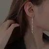 Pendientes de Gancho para Oreja con Borla de Plata de Ley 925 para Mujer, Pendientes de Lujo Ligero, Nuevo Estilo 2026, Estilo Largo Simple, Pendientes Elegantes, Colgantes para Orejas, Aretes