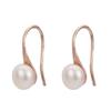 Pendientes de plata de ley S925 con tacón alto y perla natural, con gancho para la oreja, ligeros, de lujo, combinables, para mujer, diseño de nicho, venta al por mayor