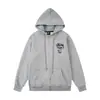 Sudadera con cremallera bordada Stussy x NK Cruzada Conjunto casual deportivo con felpa Juego de joggers holgados