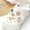 Nuevos y creativos accesorios de aleación de zinc con forma de gema de amor, moda versátil, multiestilo, para zapatos con agujeros, accesorios de flor