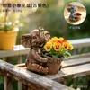 Vaso de Flores Criativo de Elefante Fofo para Varanda de Casa, Vaso para Plantas Verdes Suculentas, Recipiente Floral e de Jardinagem em Formato de Elefante