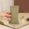 Bolsa portátil para armazenamento de óculos de sol, bolsa de veludo anti-pressão, bolsa fechada para armazenamento de óculos, universal, simples e portátil