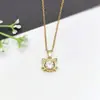 Collar de Acero Inoxidable para Mujer Joyería de Nicho Versátil Colgante de Cobre Cadena Elegante para Clavícula Joyería Cadena de Lujo Ligero