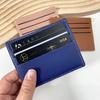 Marco transfronterizo en stock tarjetero de 4 tarjetas delgado para mujer de cuero PU tarjetero cubierta de tarjeta al por mayor se puede establecer LOGO de empresa
