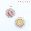 Botão de solda de metal mais vendido, fivela quadrada de diamante de vidro, estilo pequeno e perfumado, botão decorativo para camisa e casaco, acessórios de vestuário DIY