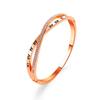 Temperamento de moda europea y americana, pulsera hueca de cruz con números romanos de circonita de diamante completo, joyería de oro rosa de personalidad explosiva para mujer