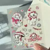 Céu Rosa Elegante Gato Mary Relevo Tridimensional Desenho Animado Fofo Coração de Menina Manual DIY Adesivo de Decoração de Unha