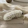 Presilha de Banana Estilo Coreano Acessório de Cabelo Vertical, Grampo de Cabelo Elegante com Renda e Pérolas, Presilha Suave para Meio-Rabo de Cavalo, Acessório de Cabelo Elegante