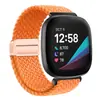 Adecuado para correa Fitbit Versa 4, Sense bucle tejido de nailon con cierre magnético de metal Versa 2