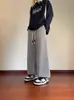 Nueva Ropa Exterior de Rayas de Nicho Perezosa con Caída Casual de Primavera y Otoño Tendencia Marca de Moda Pantalones de Pierna Recta Pantalones Largos de Pierna Recta Sueltos