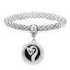 Pulsera Vibratoria de Acero Inoxidable para Aromaterapia Repelente de Mosquitos Árbol de la Vida Caja de Perfume con Aceite Esencial Pulsera Magnético-estrictiva para Parejas