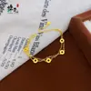 Pulsera de Moneda de Cobre con Hielo Triturado de Doble Capa de Moda de Xiaohongshu, Joyería Versátil de Diseño Popular y de Moda al por Mayor