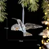Colgantes de Navidad Personalizados por el Fabricante Decoración Navideña Copos de Nieve Navideños Polvo Pegajoso Colgantes Acrílicos Decoración de Árbol de Navidad