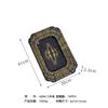Bandeja Rectangular Estampada en Caliente Oro Negro Lujo Accesible Bandeja Transfronteriza Bandeja de Té Bandeja de Frutas Bandeja de Aperitivos Bandeja de Almacenamiento para Tazas de Agua para Salón de Belleza