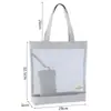Bolsa de malla especial para exámenes, bolso de un solo hombro, bolso para tutores, bolsa con cremallera, archivador de datos A4, malla transparente, gran capacidad
