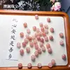 Xinjiang Jade de Seda Dorada Flor de Durazno Relleno Cuentas Redondas Accesorios Jade DIY Cuerda Arte Pulsera Sostener Collar Cuentas Sueltas Productos Semi-Acabados Venta al por Mayor