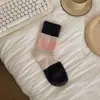 Calcetines Gruesos Cálidos y a Prueba de Frío de Media Pantorrilla para Otoño e Invierno, Versátiles y Lindos Calcetines de Piso, Estilo Universitario, Calcetines de Algodón Deportivos para el Hogar