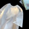 Venta Directa de Fábrica Liquidación Algodón Verano Holgado Hombro Caído Manga Corta Unisex Estilo Hong Kong Moderno Holgado Versátil Top