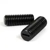 Tornillos de fijación de cabeza plana de nylon, tornillos de máquina sin cabeza de nylon negro, tornillos de bloqueo de cabeza plana M3M4M5M6