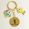 Llavero de Acero Inoxidable Tema Deportivo Fútbol Mundial 2026 Colgante de Ventilador Souvenir Regalo de Graduación