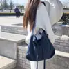 Bolso cruzado estilo perezoso japonés bolso de hombro único ajustable sensación relajada gran capacidad para ir al trabajo y a clase bolso de lona