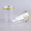 Vaso de Aviación Desechable Electrochapado de 300ML 10OZ Vaso de Agua de Plástico Duro Borde Plateado Vaso Oro Rosa Vaso para Bebidas Transfronterizo