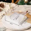 Caixa de embalagem portátil para bolo pequeno de Natal de 4 polegadas antiembaçante caixa de embalagem para sobremesa mousse de morango arco-íris basco de 4 polegadas