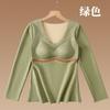 Precio de RemateRopa Interior Térmica de Encaje sin Costuras para Mujer, Top de Capa Base Engrosado con Auto-Calentamiento y Almohadillas en el Pecho, Camisa de Manga Larga para Otoño