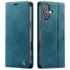 Adecuado para funda de teléfono móvil Iphone17 Apple 16E Funda de cuero con patrón de becerro retro 15 Flip Rifd Funda protectora de microfibra
